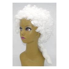 WEIßE BAROCK PERÜCKE # Karneval Fasching Mittelalter Rokoko Richter Kostüm Party