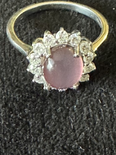Rosa opal ring - ring, (größe