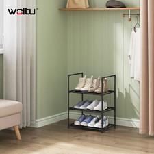 WOLTU 3 Ebenen Schuhregal Schuhständer Schuhaufbewahrung Schuhablage 41x28x55 cm