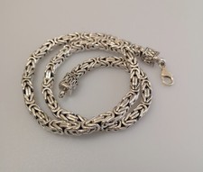 Königskette 5mm 42 bis 67 cm 925er Silber Karabiner Vikings Byzantiner poliert