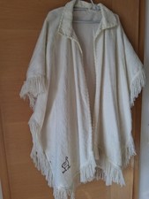 Alpaka Poncho Wollweiss