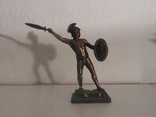 Alte Messing Figur Patiniert , Schwertkämpfer, Statue Athlet Top Zustand, 