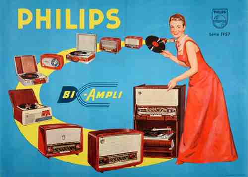 Blechschild philips radio - blechschild,