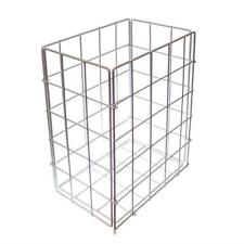 Papierkorb Sammelkorb Abfallkorb Drahtgitterbehälter Metall weiß Inhalt 62 Liter