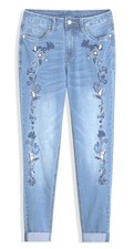 Damen Strech Jeans blue