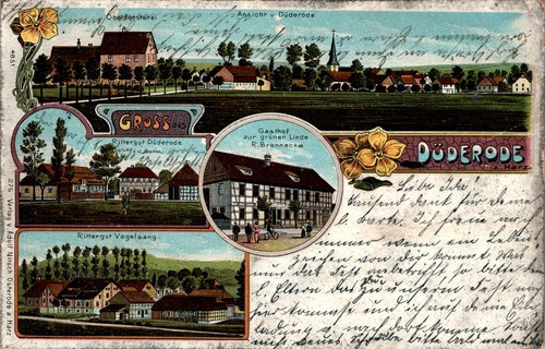 Litho gruß aus düderode - gruß,