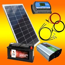 100 Watt 12V Inselanlage Basis Solar Set Garten Solaranlage Montagematerial