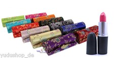 Lippenstiftetui Lippenstift-Box mit Druckknopf und Spiegel Hartschale 