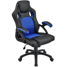 Gamingstuhl Bürostuhl Schreibtischstuhl Drehstuhl Racing Schwarz/Blau B-WARE