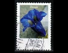 BLUMEN 500  ct Mi. 2877 O - Enzian - RUNDSTEMPEL