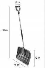 Kunststoff Schneeschaufel mit Aluminium Stiel 135cm Schneeschippe Schneeschieber