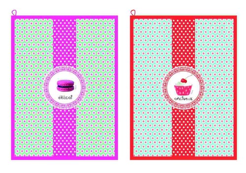 Geschirrtücher mit cupcakes - 2,