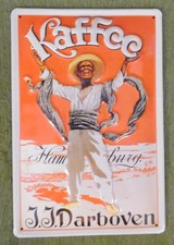 Blechschild , Kaffee J.J. Darboven , Hamburg ,  30 cm x 20 cm ,