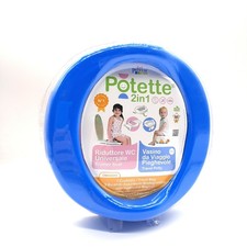 Potette Toilettenstuhl Kinder WC Reise Potty Blau 2in1 clever und praktisch