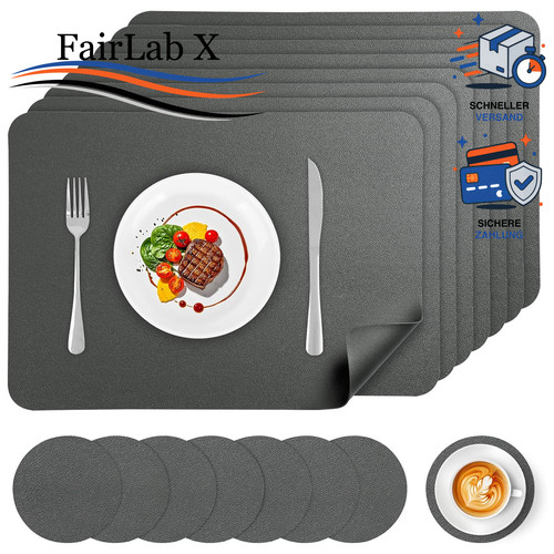 Tischsets abwaschbar 8er set - abwaschbar,
