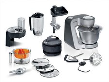 BOSCH Küchenmaschine MUM5935B Durchlaufschnitzler, 3 Scheiben, Mixer, silber,