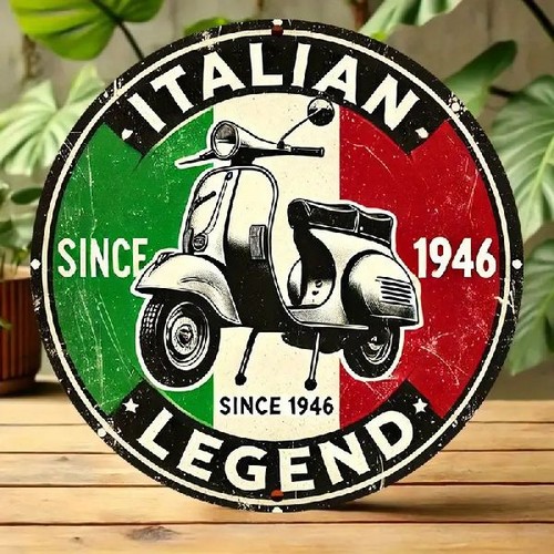 Blechschild rund italian - blechschild,