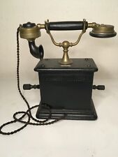 Altes antikes Tischtelefon, Fernsprecher mit Kurbel um 1900 original!