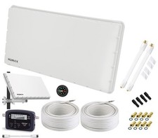 Humax Sat Flachantenne Twin Flat Satellitenantenne 2 Teilnehmer Set Satfinder