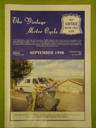 The vintage motor cycle - cycle, sept