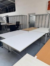 Designer Tisch / Schreibtisch wie Eiermann - Weiß - 200x100 cm - A810