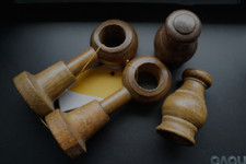 2 StückTräger für Gardinenstange Eiche Rustical mit Endkappen