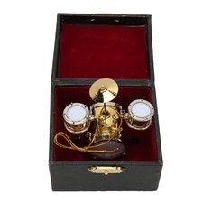 Miniatur-Schlagzeug-Replik Musikinstrument-Modell Mini-Schlagzeug-Set Puppenhaus