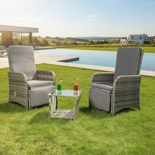 Sitzgarnitur Grau 2 Sessel +