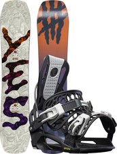 YES Snowboard Set Snowboardset FIRST BASIC 2025 inkl. FLOW MICRON YOUTH black