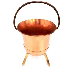 Blumenständer Kübel Kupfer Übertopf Dreibein 24cm Eiseimer Sektkübel Kupferkübel