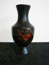 Sehr schöne Holzvase Koi