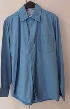 Herren Hemd Gestreift Blau Weiß Größe S.