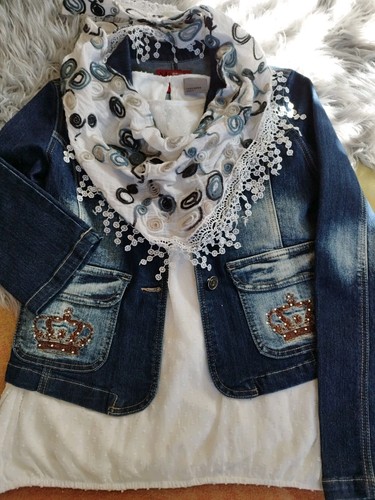 Jeansblazer jacke blusenshirt - jacke,