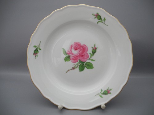 Meissen kuchenteller rote rose - meissen,