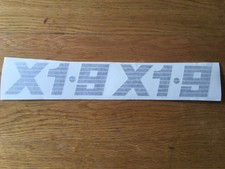 NEU FIAT BERTONE X19 X1/9 PAAR REPRODUKTION "x1,9" SÄULEN AUFKLEBER LOGOS SCHWARZ