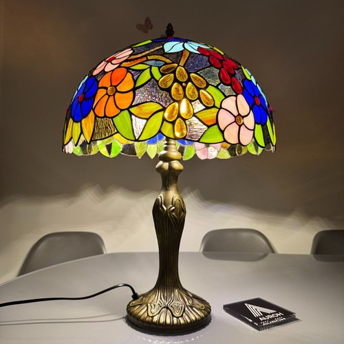 Mehrfarbige tiffany tischlampe - mehrfarbige,