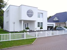 Zaun aus kunststoff, weiß