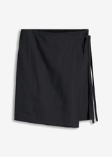 Leinenrock in Wickeloptik mit