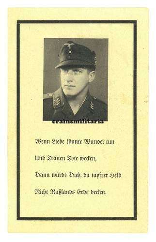 Orig sterbebild soldat - orig.,