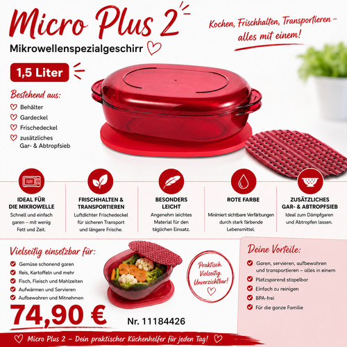 Tupperware microplus oval - tupperware,