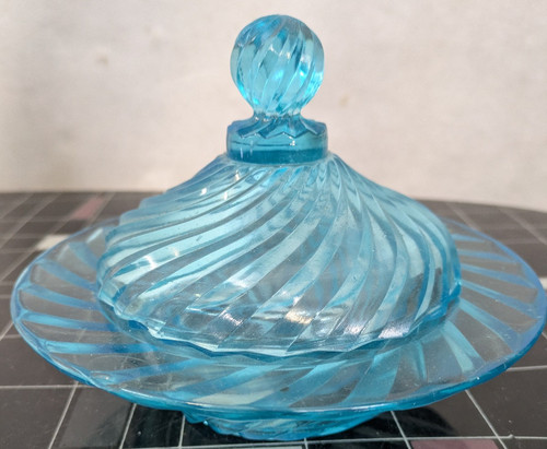 Art deco deckeldose - deckeldose, pressglas