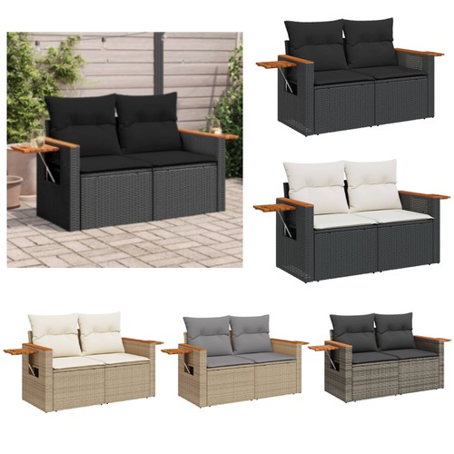 Poly rattan sitzer - poly, 2-sitzer