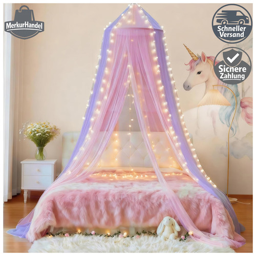 Betthimmel moskitonetz rosa - betthimmel,