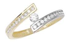 9 ct/Karat Weißgold/Gelb Gold