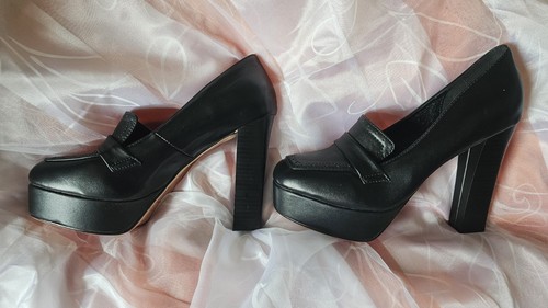 Damen pumps schwarz plateau - schwarz,