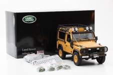 1:18 Kyosho Land Rover Defender 90 gelb mit Zubehör / ohne Camel 08901CT
