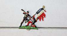 Zinnfiguren: halbplastische Gruppe Preußen -Franzosen  1870/71, Fabrikbemalung