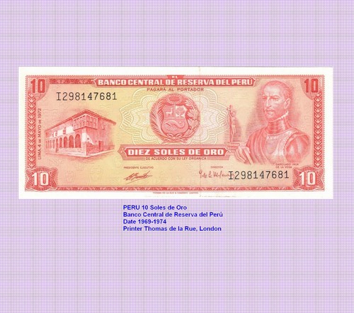 Peru soles 1972 au - peru,