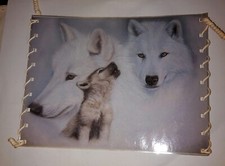 Windlicht aus Serviettentechnik  Wölfe