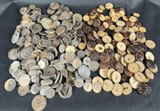 Alter Holz Knöpfe Konvolut